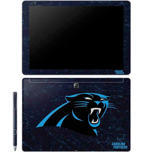 NFL Carolina Panthers Distressed Galaxy Book 12in Skin